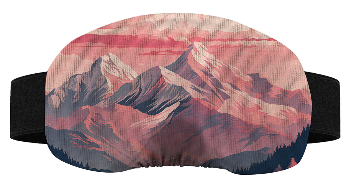 Protège masque de ski - Montagnes roses